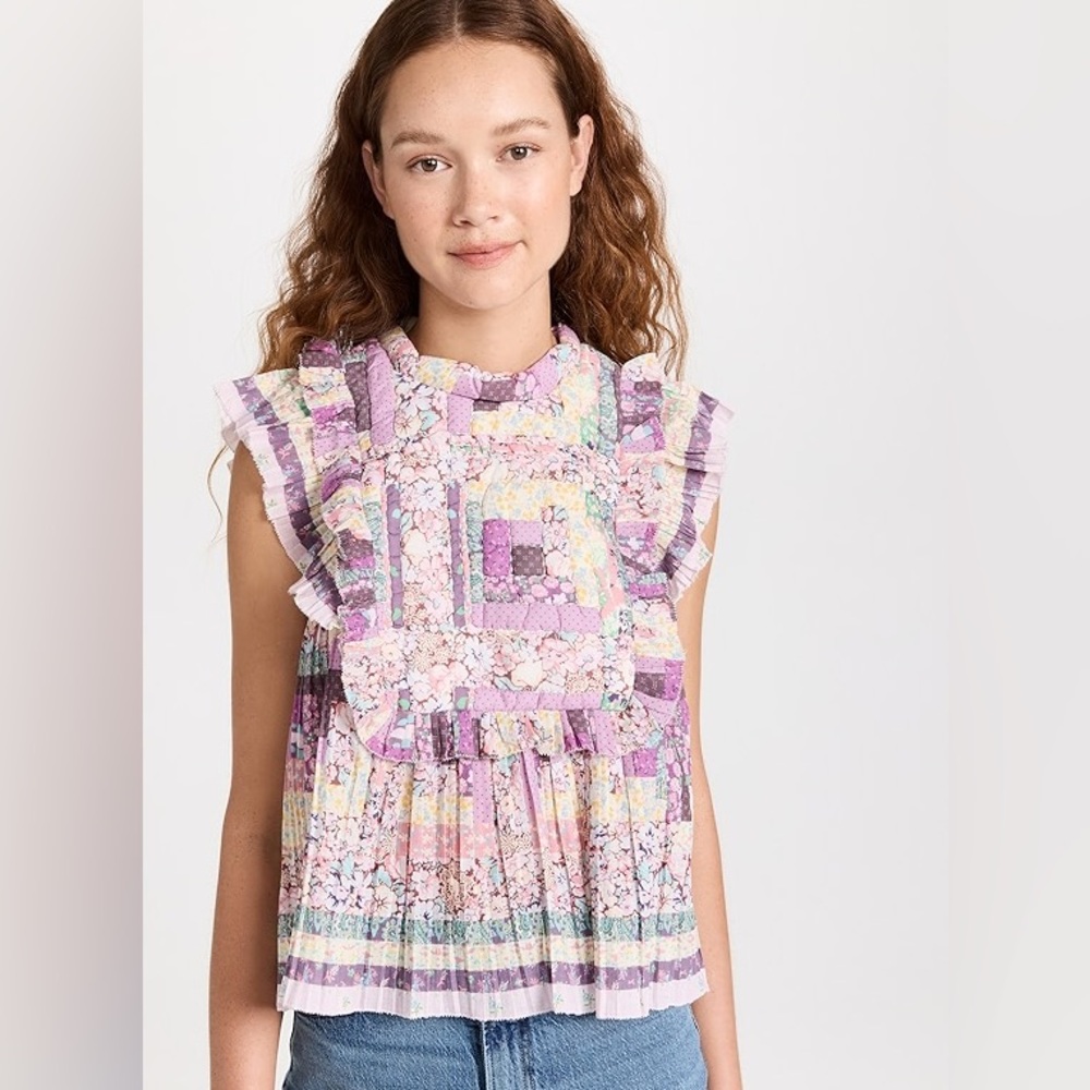 SEA NYC Naya Patchwork Top